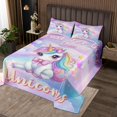 thumbnail image 2 of Erosebridal Girls Unicorn Coverlet Set Twin, Ultra Soft 2-Piece, 2 of 5