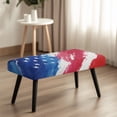 thumbnail image 4 of CHAQLIN Spiral American Flag Polyester Spandex Fabric Dining Bench Seat Cushion Slipcover with Scratch Resistant, Stain Resistant Stretch Bench Slipcover for Patio, 4 of 9