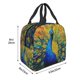 thumbnail image 3 of Fotbe Peacocks Bolsa Térmica con Estampado y Forro de Aluminio Grueso Bolsa de Almuerzo con Bolsillo Frontal para Hombres y Mujeres, Ideal para Trabajo, Escuela, 3 of 8