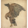 thumbnail image 2 of James Ward 15x16 Gold Ornate Wood Frame and Double Matted Museum Art Print Titled - Study of a Plunging Eagle, 2 of 4