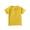 Yellow, variant on MeetoTime Toddler Kids Cotton Breathable Short Sleeve Top Solid Color Button Round Neck T-shirt for Boys Girls