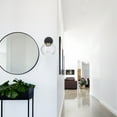 thumbnail image 3 of Globe Electric Harrow 1-Light Matte Black Wall Sconce with Clear Glass Shade, 51367, 3 of 3