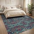 thumbnail image 3 of ODIKA 8'x10' Washable Area Rug Underwater Tropical Coral Reef Animal Scene Sea Turtle Ocean Playful Expressive for Living Room, Under Sectional, Family , Durable, Non-Slip, 3 of 7