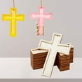 thumbnail image 6 of HOMYL 10 Pieces Cross Charms Small Blank Wooden Crosses for Party Favors DIY Craft, 6 of 7