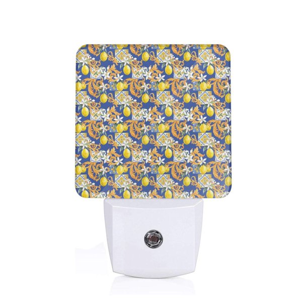 Balery Sicilian Style Luz Nocturna LED con Sensor Automático, Enchufe con Sensor Crepuscular, Luz Suave de 0.5W para Dormitorio, Pasillo, Baño-UK