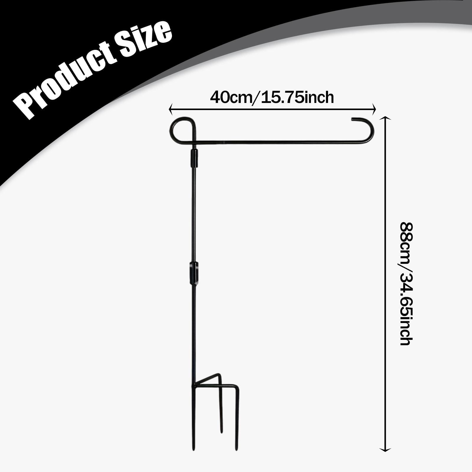 Miulika Three-legged Garden Flagpole Stand for Outdoor Use, Iron Bracket, Lawn Flagpole Holder for Outdoor Display, Backyard Festival Decoration