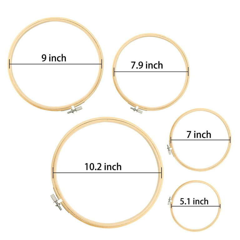 LAMXD 5 Pieces 5 Sizes Square Embroidery Hoops, Cross Stitch Hoop and ABS Plastic Embroidery Hoops for Embroidery,Cross Stitch and DIY