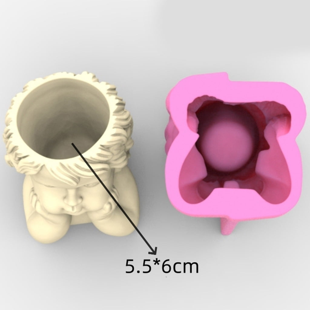 BQBQERT Creative Resin Mold for Girl Shaped Silicone for Cement Gardens and Table Decorations
