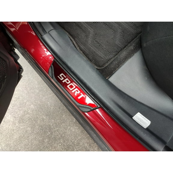 Door Sill Plastic Door Sill Plates with Scuff Plate Protection for Hyundai Kona, Venue, I20 4 Piece
