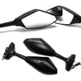 thumbnail image 3 of Black Motorcycle Turn Signal Rearview Mirror With Led Arrow Indicator For Cbr Gsxr Yzf(matte Black+smoke Lens) 1y, 3 of 5