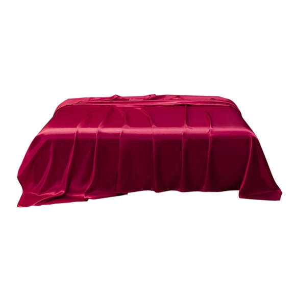 Vwrxbz Satin Flat Sheet California King Silk Feel Bed Sheet 90x102 Inch Luxury Hotel Bedding