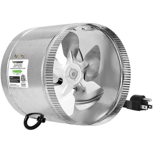 8 Inch Inline Fan Duct 420 Cfm Hvac, How Many Cfm For 8 Inch Round Duct