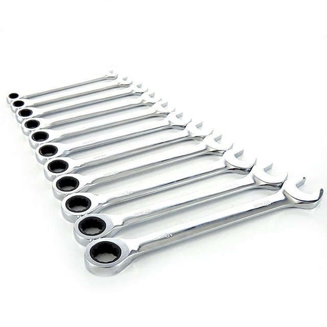 Essen 8mm-19mm Reversible Ratchet Wrench Durable Ratcheting Spanner Nut Hand Tool