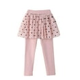 thumbnail image 2 of Esaierr Kids Leggings Little Girls Footless Leggings with Tutu Skirt Stretchy 2-10Y Kids Pantskirt Toddler Tights Pantskirt, 2 of 6