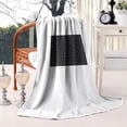 thumbnail image 2 of Black White Cat Moon Butterfly Pattern Blanket,Comfortable Soft Lamb Wool Throw Blanket,All Season,Warm Lightweight Blankets for Sofa Bed Couch Living Room Chair,40"x50", 2 of 4