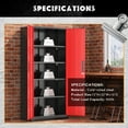 thumbnail image 4 of SOLAURA Metal Storage Cabinet, 71" Garage Storage Cabinet with Lock, Black Red Metal Cabinet with 2 Doors and 4 Adjustable Shelves for Home Office, File, Easy Assemble, 4 of 8
