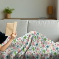 thumbnail image 3 of Fish Soft Flannel Fleece Throw Blanket, Childish Pattern with Corals and Underwater Creatures Shells Starfishes, Cozy Plush for Indoor and Outdoor Use, 50" x 70", Multicolor, by Ambesonne, 3 of 5