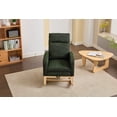thumbnail image 6 of Solid Wood Legs Nursery Glider Rocking Chair with High Backrest, Upholstered Armchair Featuring Side Pocket for Baby Nursery and Living Room Comfort, 6 of 9