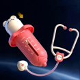 thumbnail image 2 of 62 Piece Doctor Toys Set Role Playing Educational Hospital Playset with Cute Storage Case Syringe Stethoscope Red, 2 of 4