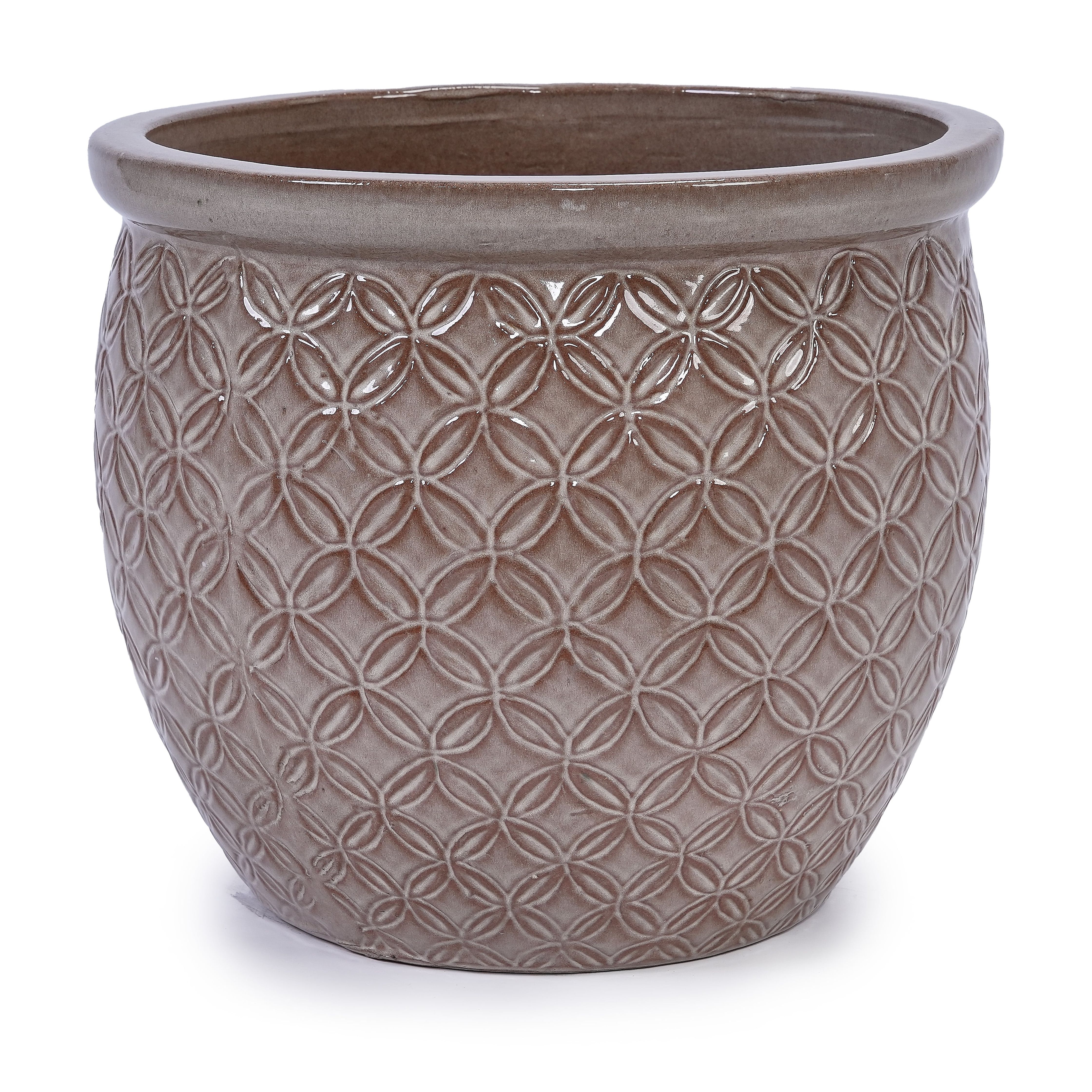 MAYEERTY 3 Pack Ceramic Plant Pots, Planter for Indoor Outdoor Patio, Garden, Yellow