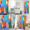 thumbnail image 6 of Abstract Boho Fabric Shower Curtain Minimalist Line Shapes Aesthetic Washable Shower Curtains for Bathroom, Waterproof Bath Curtain with Hooks Home Decor 72x72in, 6 of 8