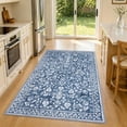 thumbnail image 3 of GLATTICE Entryway Rugs 4x6 ft Washable Area Rug Super Soft Rug Non Slip Rubber Backed Entry Rug for Kitchen Bedroom Office Living Room, Blue, 3 of 7