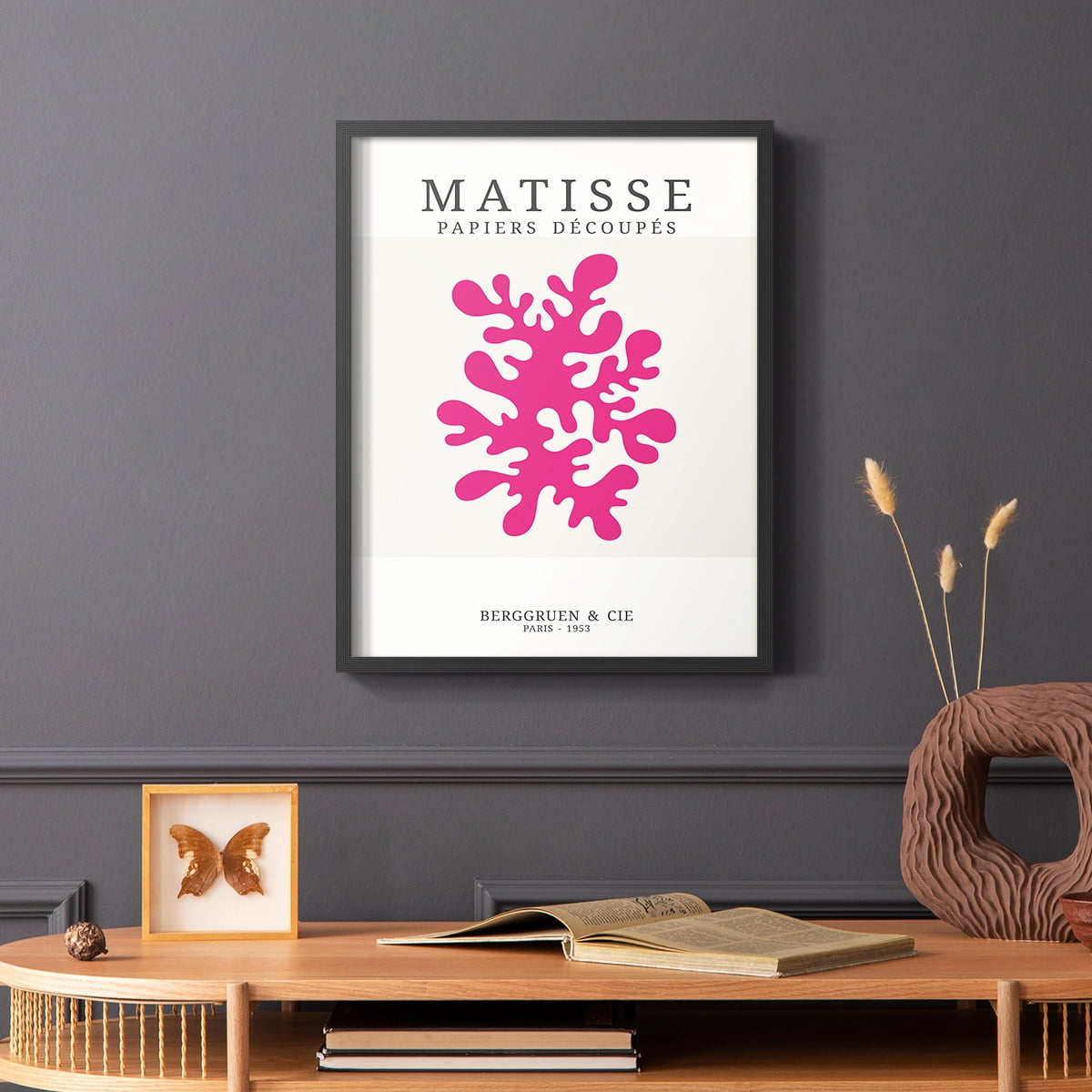Matisse CDXXIX in Black Solid Wood Framed Print No Nail Hanging