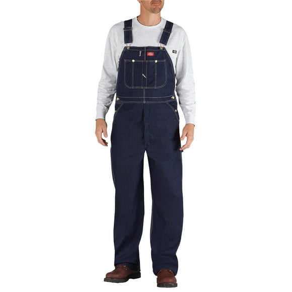 Dickies Mens Indigo Bib Overalls, 46W x 30L, Indigo Blue