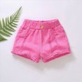 thumbnail image 2 of KPOPLK Toddler Girls Clothes, Girls Jean Shorts, Girls Denim Shorts Wearing Trendy Shorts Thin and Versatile Shorts,Red,Size 6-7 Years, 2 of 4