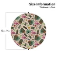 thumbnail image 2 of Fuzoiu Tropical Mask Flamingo Print Leather Coasters Set,Drink Coasters Set of 4,for Tabletop Protection, Durable PVC Coasters,Home Décor and Housewarming Gift-Round Shape, 2 of 6