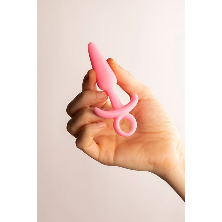 anal plug diamond Firefly Prince Glow in the Dark Silicone Anal Plug, Small, Pink