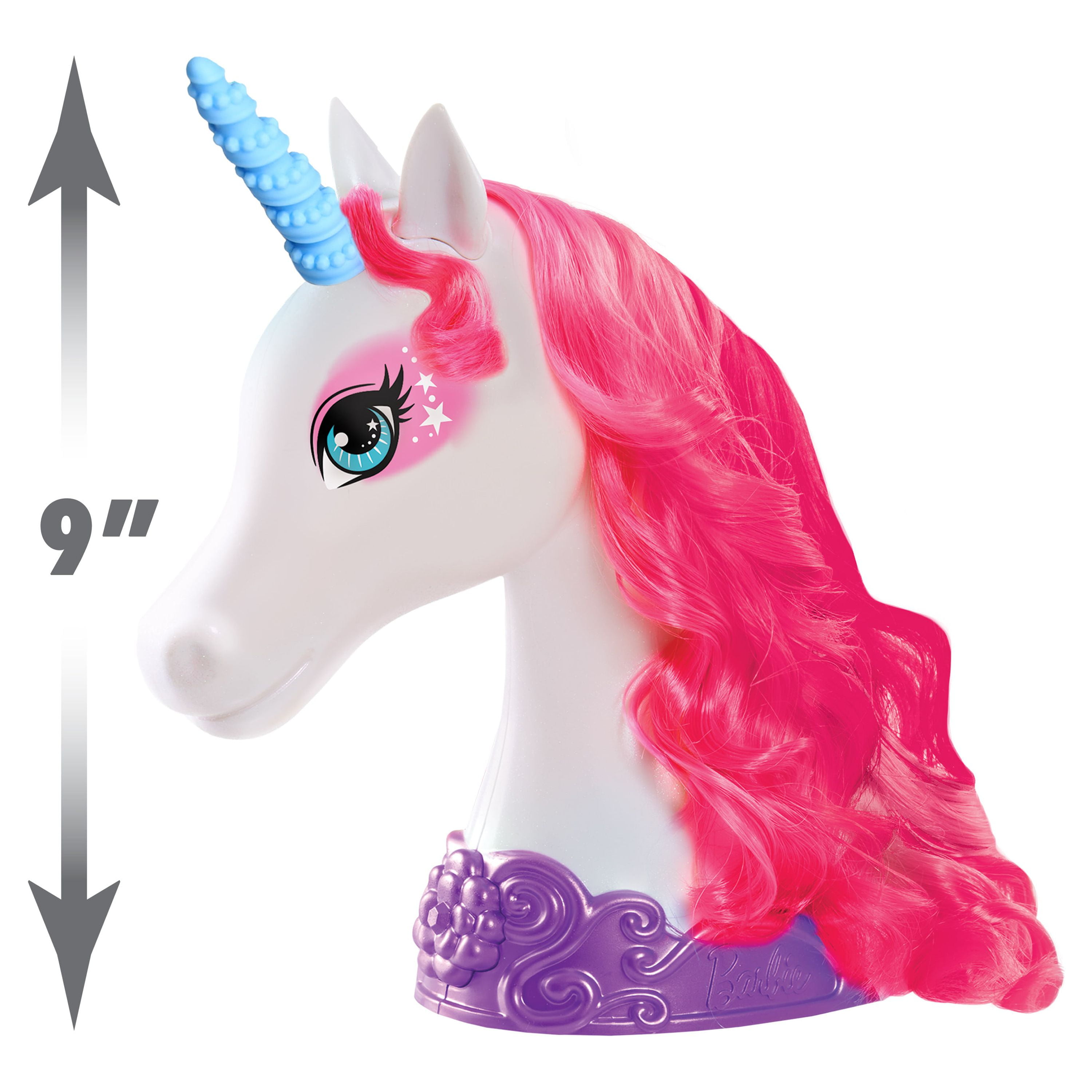 Barbie Dreamtopia Unicorn Styling Head, 11-Piece Hair