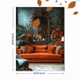 thumbnail image 3 of Qisvanset Framed Canvas Wall Art 12x16 Inch Leopard On Velvet Sofa Glamorous Interior Wall Decor, 3 of 5