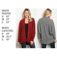 thumbnail image 2 of JED FASHION Women's Batwing Sleeve Ribbed Open Front Cardigan, 2 of 2
