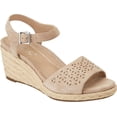thumbnail image 1 of Women's Vionic Ariel Wedge Sandal Nude Suede 7 W, 1 of 4