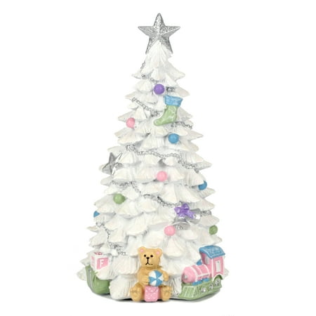 Holiday Time Resin Christmas Tree Table Top White Walmart Com