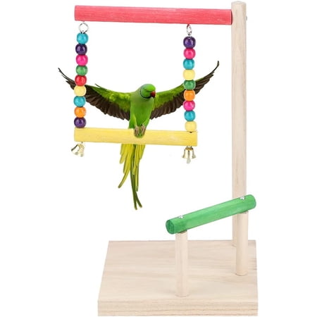 Bird Cage Play Stand Toy, Parrot Perch Play Gym Playground Accessories ...