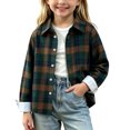 thumbnail image 5 of BLVB Toddler Baby Boys Girls Long Sleeve Button down Shirts Classic Collared Lightweight Jackets Kids Fall Clothes(Multicolor,1-2Years), 5 of 7