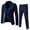 Navy, variant on EGNMCR Men's Suits 3 Piece Slim Fit Suit Set, Button Business Wedding Party Tuxedo Solid Blazer Jacket Vest Pants