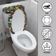 thumbnail image 3 of COEQINE Musical Instruments Toilet Lid Dust Cover Set Stretchable Machine Washable Replacement with a 2-Piece Toilet Cover Set for Home Bathroom Decoration, 3 of 7