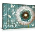 thumbnail image 1 of Rustic Canvas Wall Art Turquoise Dandelion Butterflies Art Prints Quotes Poster Country Style Wall Decor Framed Wood Farmhouse Home Decor Picture for Bedroom Bathroom 28"x40", 1 of 6