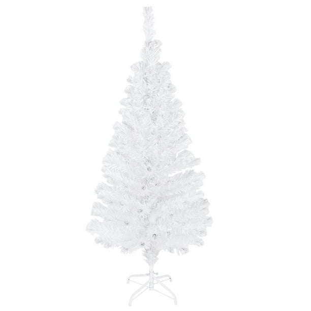 Mgaxyff 150cm White Fiber Optic Artificial Christmas Tree with LED