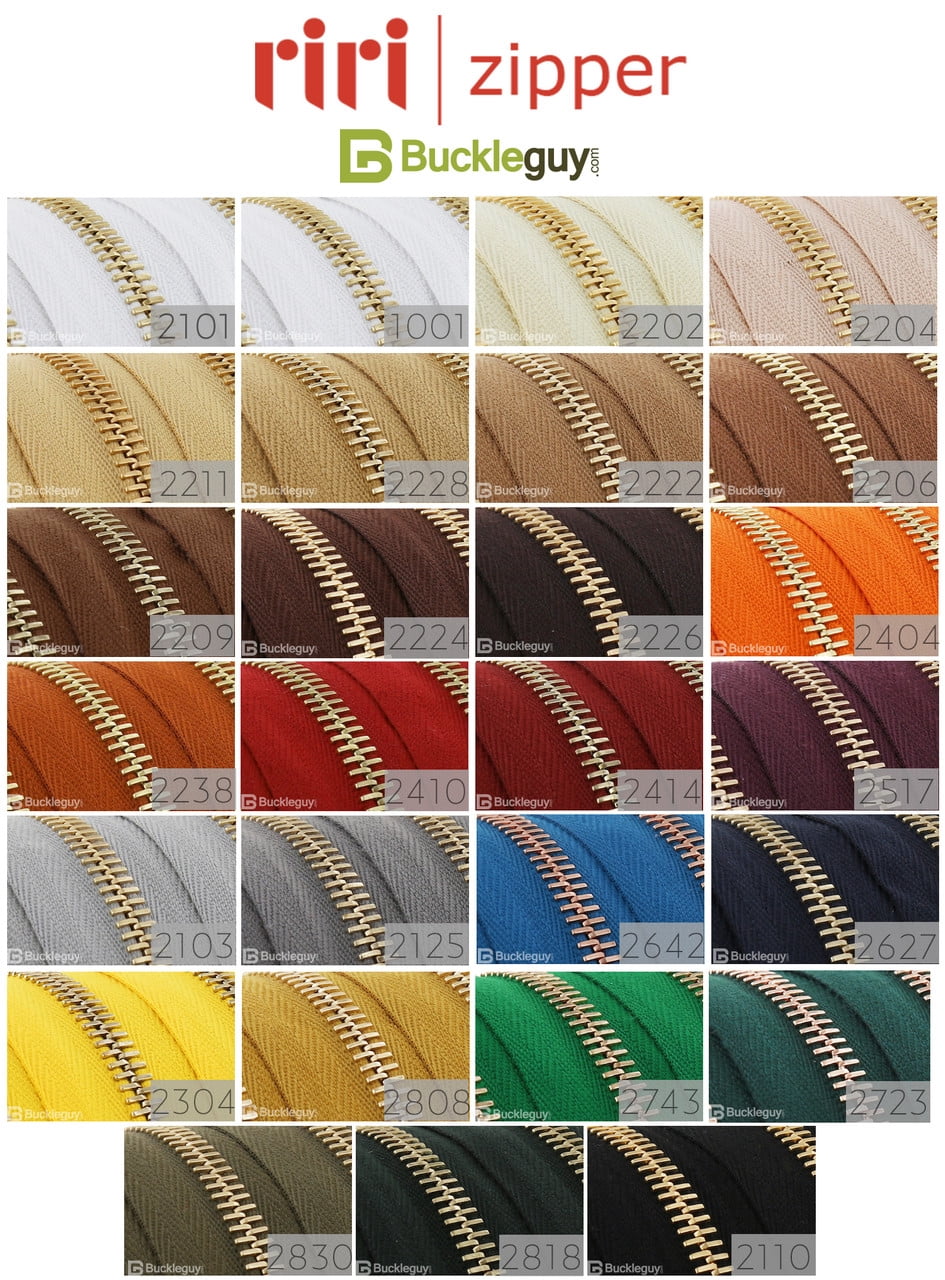 Riri Zipper, Continuous Chain, Combi, Brass Teeth (GO)