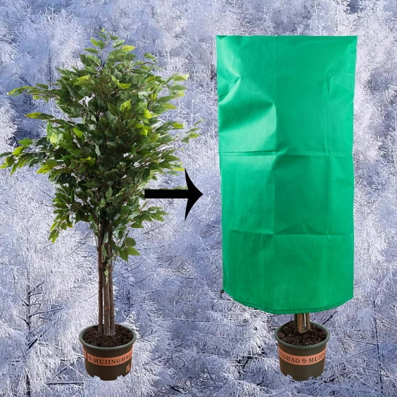 Ashosteey Plant Covers Freeze Protection,Large Tree Covers Frost Protection Blankets Reusable Plant Protector Drawstring Bags Anti-Freeze Shrub Cloth Blanket for Winter Cold Weather Outdoor