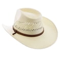 thumbnail image 3 of Sombrero Stetson Santa Fe Natural Talla L Ala 8.9 cm Con Correa para la Barbilla, 3 of 5