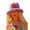 A, variant on Crochet Star Floral Pattern Bucket Hat Multi-color Wide Brim Bucket Hat Skin-friendly Fisherman Cap for Travel Shopping