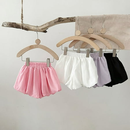 SEAOPEN Deals Girls Shorts Toddler Biker Shorts Bloomers Pumpkin Pants Shorts Kids Lantern Shorts Clearance Sale Black 120