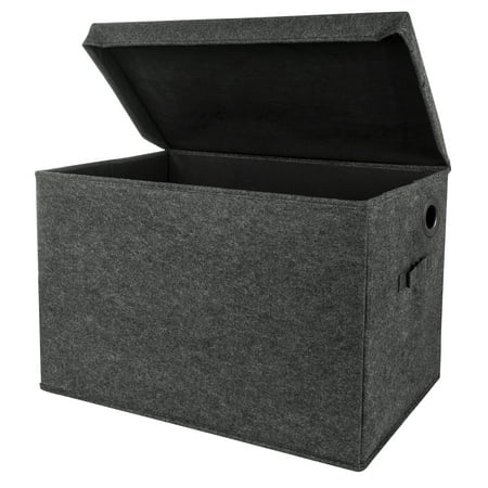 UPC: 0846216064500 | Sammy & Lou Charcoal Gray Solid Color Felt Storage Box for Infant or Toddler Unisex.