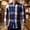 Blue, variant on Men's Button Up Shirts Plaid Regular Fit Long Sleeve Shirts Lightweight Work Shirts for Office Blue