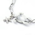 thumbnail image 3 of Charm Bracelets with Alloy Starfish Charms and Alloy Enamel Sea Turtle Links 304 Stainless Steel Paperclip Chains and Lobster Claw Clasps Stainless Steel Color 7-1/2 inch(19.2cm), 3 of 4